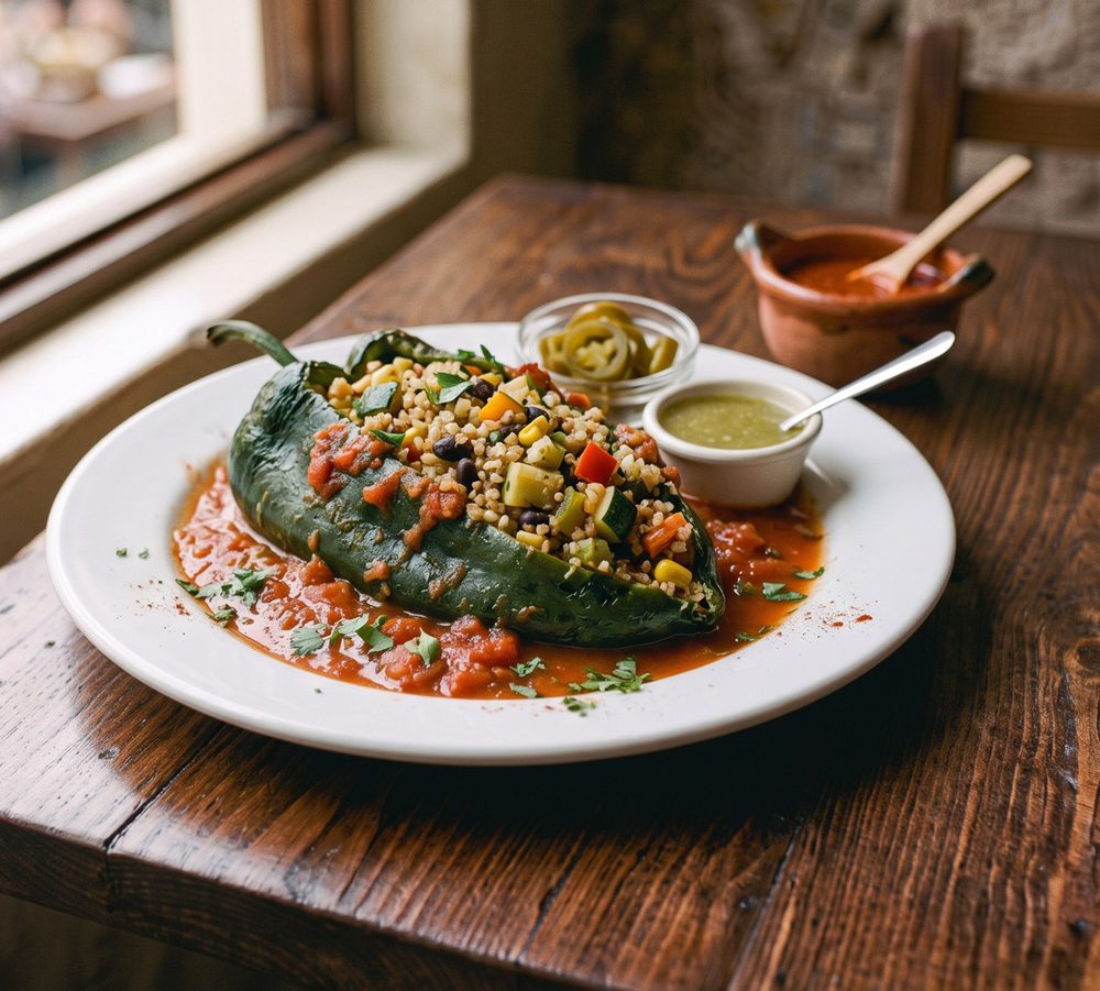 Chile relleno vegano